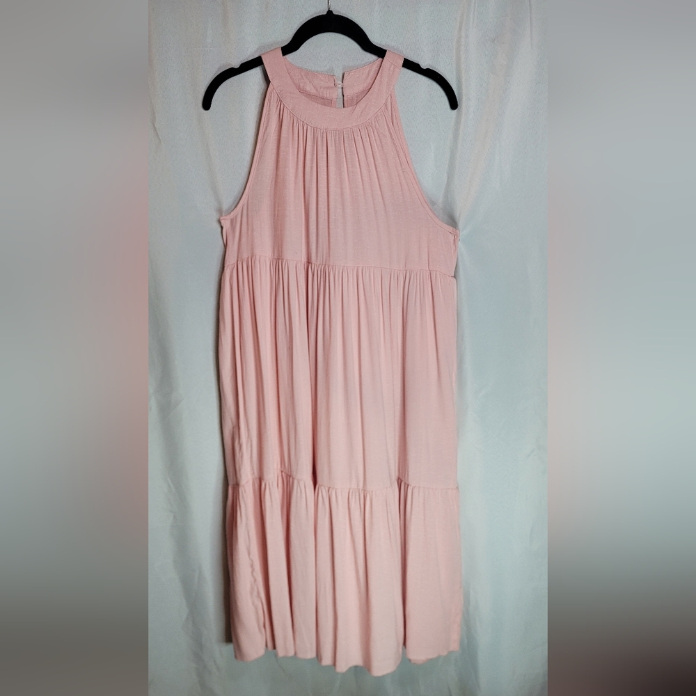 Pink Sleeveless Maxi Dress